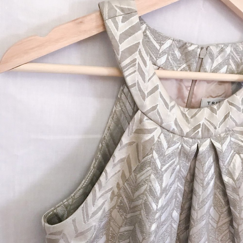 trina turk // silver patterned halter dress - Picture 2 of 6
